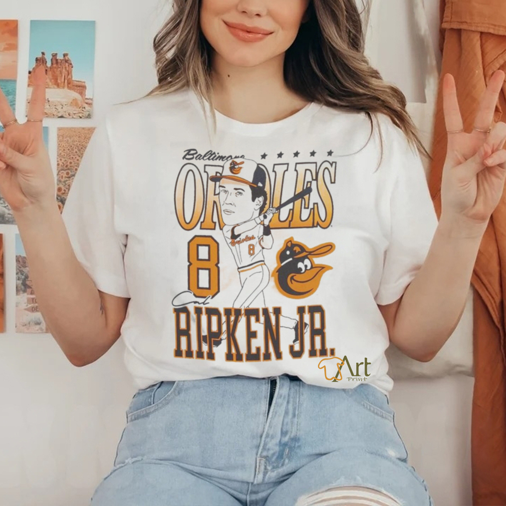 Official Baltimore Orioles Cal Ripken Jr. Caricature Baseball Shirt Official Baltimore Orioles Cal Ripken Jr. Caricature Baseball Shirt