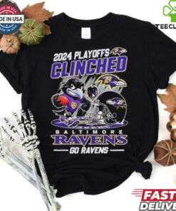 Official Baltimore Ravens 2024 Playoffs Clinched Go Ravens Shirt