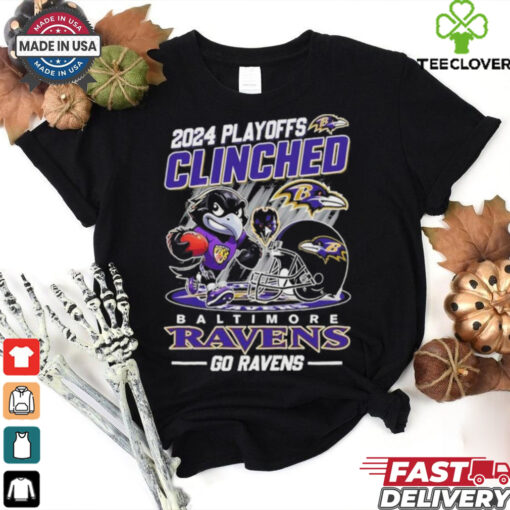 Official Baltimore Ravens 2024 Playoffs Clinched Go Ravens Shirt