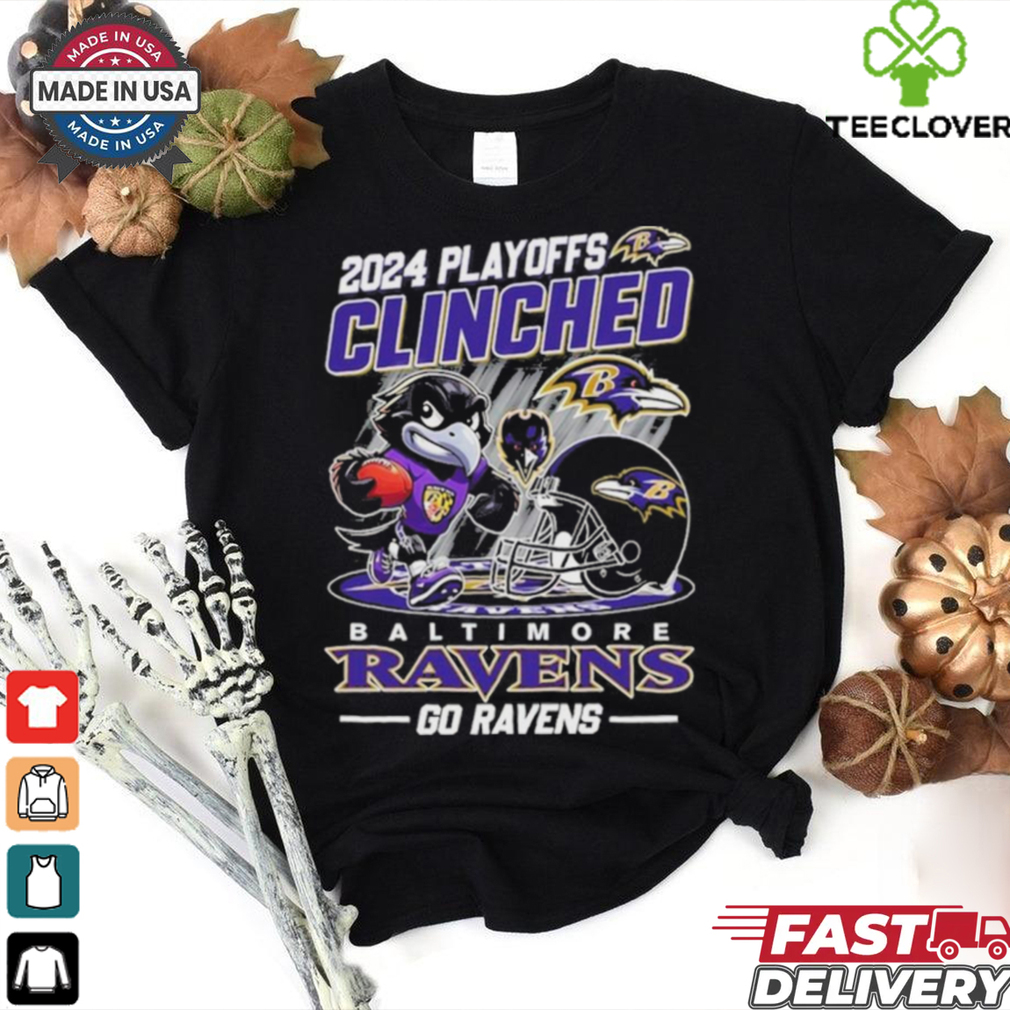 Official Baltimore Ravens 2024 Playoffs Clinched Go Ravens Shirt Official Baltimore Ravens 2024 Playoffs Clinched Go Ravens Shirt