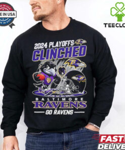 Official Baltimore Ravens 2024 Playoffs Clinched Go Ravens Shirt