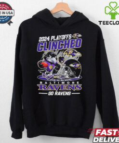 Official Baltimore Ravens 2024 Playoffs Clinched Go Ravens Shirt