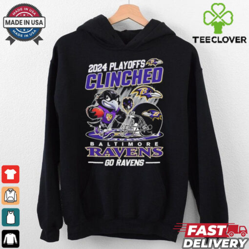 Official Baltimore Ravens 2024 Playoffs Clinched Go Ravens Shirt