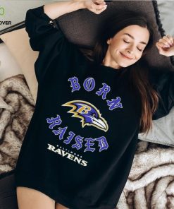 Official Baltimore Ravens Born Raised Unisex T shirt
