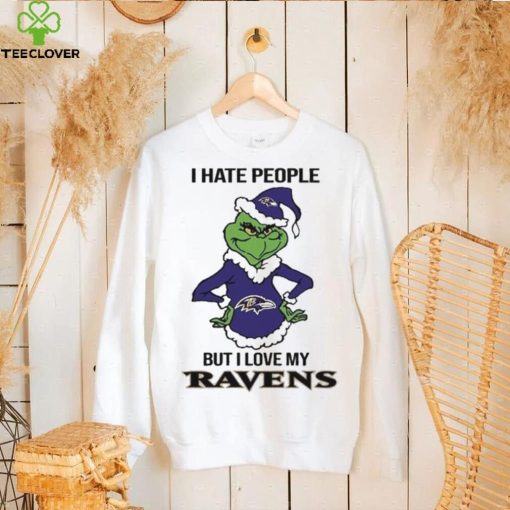 Official Baltimore Ravens Grinch I Hate People But I Love My Ravens Shirt