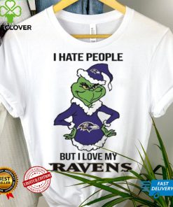 Official Baltimore Ravens Grinch I Hate People But I Love My Ravens Shirt