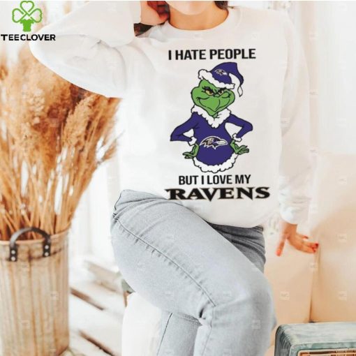 Official Baltimore Ravens Grinch I Hate People But I Love My Ravens Shirt
