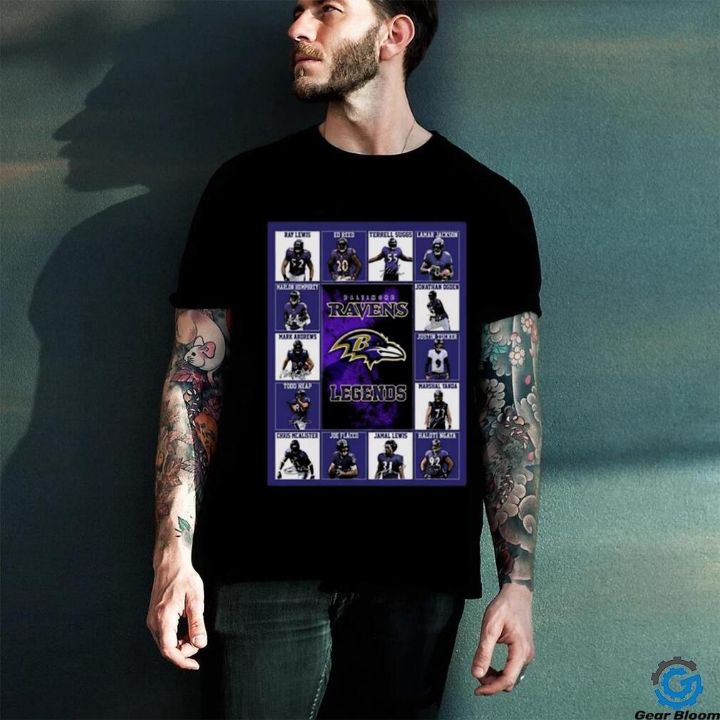 Official Baltimore Ravens Legends Signatures 2023 Shirt - Limotees