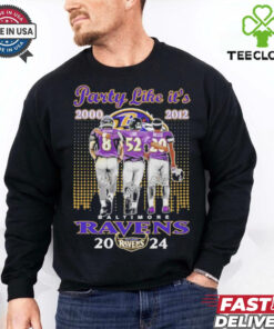 Official Baltimore Ravens Party Like It’s 2000 2012 2024 Jackson Lewis and Reed Signatures Shirt