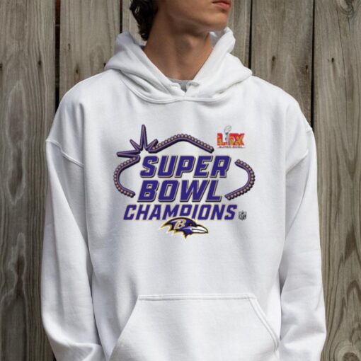 Official Baltimore Ravens Super Bowl LIX Champions Locker Room Logo Tee