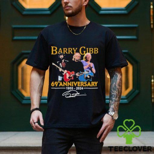 Official Barry Gibb 69th Anniversary 1955 2024 Signature T Shirt