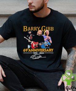 Official Barry Gibb 69th Anniversary 1955 2024 Signature T Shirt