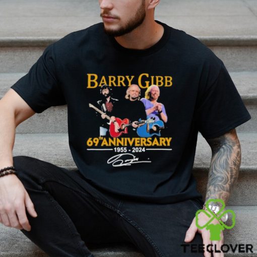 Official Barry Gibb 69th Anniversary 1955 2024 Signature T Shirt