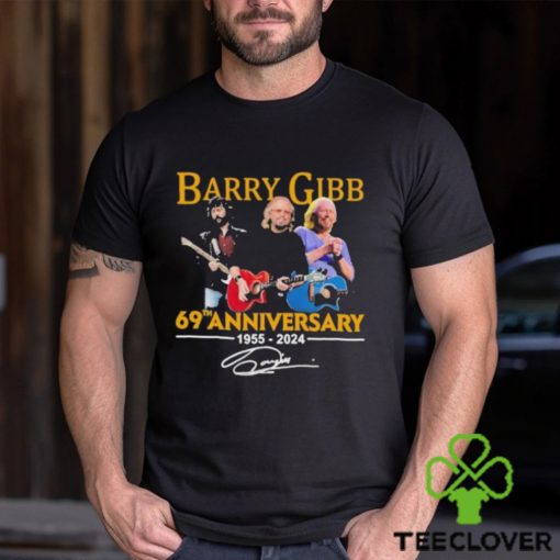 Official Barry Gibb 69th Anniversary 1955 2024 Signature T Shirt