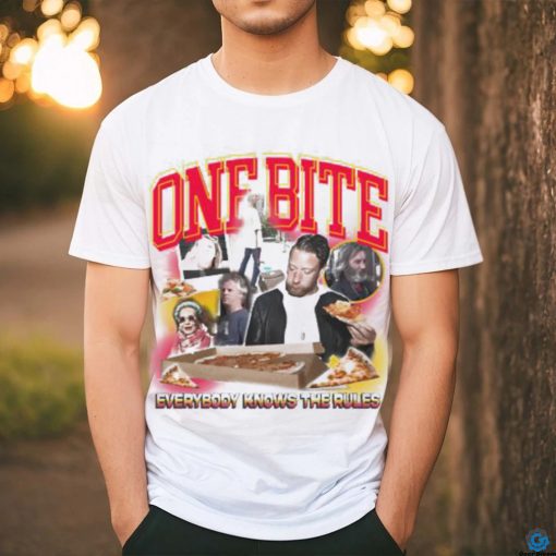 Official Barstool Sports Store Dave Portnoy One Bite Everyone Knows The Rules Shirt