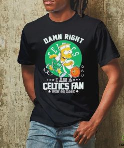 Official Bart Simpson Damn Right I Am A Boston Celtics Fan Win Or Lose Shirt