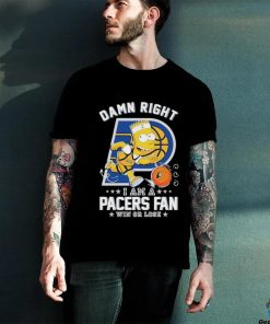 Official Bart Simpson Damn Right I Am A Indiana Pacers Fan Win Or Lose Shirt