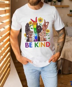 Official Be Kind Sign Language Hand Talking LGBTQ+ Gay Les Pride ASL Shirt