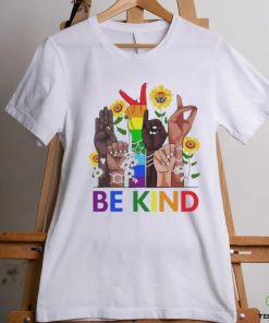Official Be Kind Sign Language Hand Talking LGBTQ+ Gay Les Pride ASL Shirt