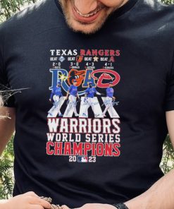 Official Beat The Road Texas Rangers Warriors World Series Champions 2023 Signatures Shirt