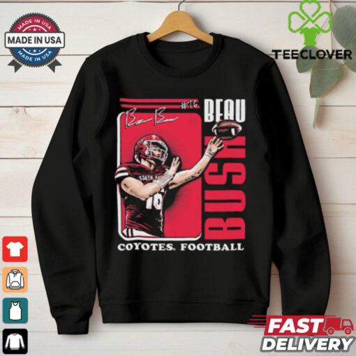 Official Beau Bush Illustrated South Dakota Coyotes Football Graphic Signature t shirt