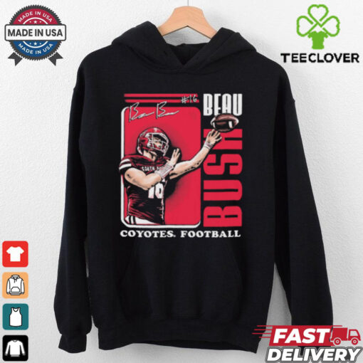 Official Beau Bush Illustrated South Dakota Coyotes Football Graphic Signature t shirt