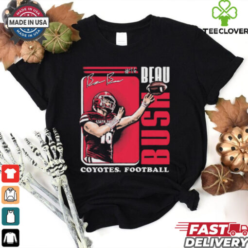 Official Beau Bush Illustrated South Dakota Coyotes Football Graphic Signature t shirt