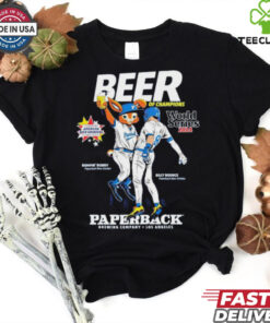 Official Beer Of Champions Paperback Brewing Company Los Angeles Dodgers World Series Shirt