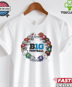 Official Big Ten White Champion Big 10 All Team Circle Helmet Shirt
