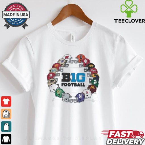 Official Big Ten White Champion Big 10 All Team Circle Helmet Shirt