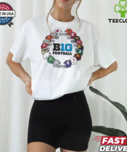 Official Big Ten White Champion Big 10 All Team Circle Helmet Shirt
