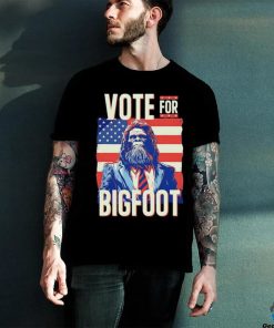 Official Bigfoot For President Election Vote Sasquatch American flag 2024 shirt