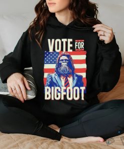 Official Bigfoot For President Election Vote Sasquatch American flag 2024 hoodie, sweater, longsleeve, shirt v-neck, t-shirt