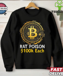 Official Bitcoin Rat Poison $100k Each New t shirt