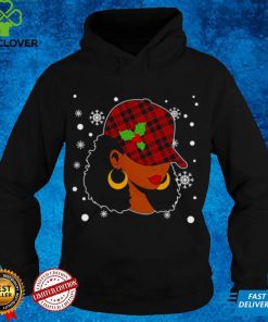 Official Black African American Santa Hat Red Plaid Melanin hoodie, sweater, longsleeve, shirt v-neck, t-shirt hoodie, sweater Shirt