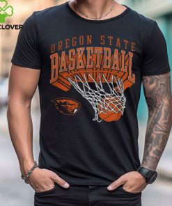 Official Black Oregon State Basketball Hoop Tee shirt