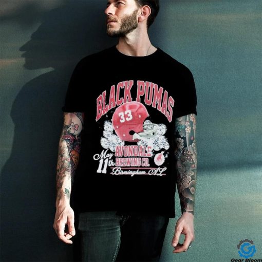 Official Black Pumas 33 Avondale Brewing Co May 11th Birmingham T shirt