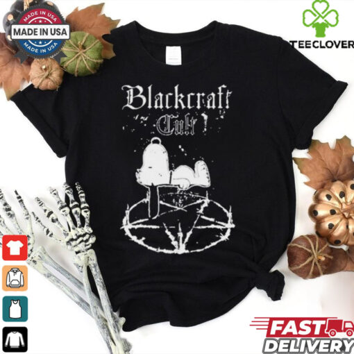 Official Blackcraft Cult Happiness Is A Warm Puppy Snoopy t shirt