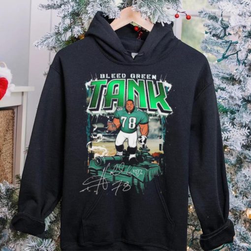 Official Bleed Green The Tank Hollis Thomas Eagles Signature Shirt