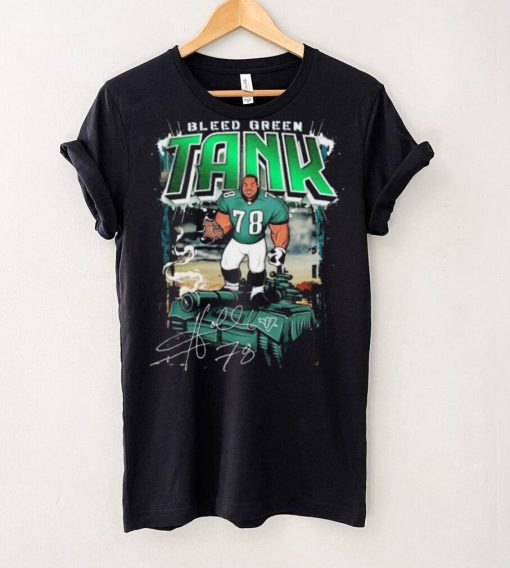 Official Bleed Green The Tank Hollis Thomas Eagles Signature Shirt