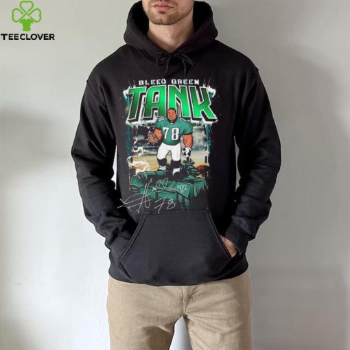 Official Bleed Green The Tank Hollis Thomas Eagles Signature Shirt