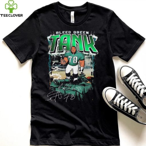 Official Bleed Green The Tank Hollis Thomas Eagles Signature Shirt