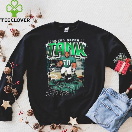 Official Bleed Green The Tank Hollis Thomas Eagles Signature Shirt