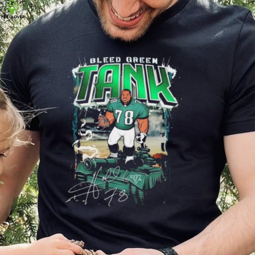 Official Bleed Green The Tank Hollis Thomas Eagles Signature Shirt