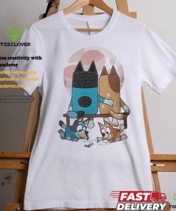 Official Bluey And Norman Rockwells Boy And Girl Gazing At The Moon Heelers Gazing At The Moon Cartoon Shirt 1 Official Bluey And Norman Rockwells Boy And Girl Gazing At The Moon Heelers Gazing At The Moon Cartoon Shirt