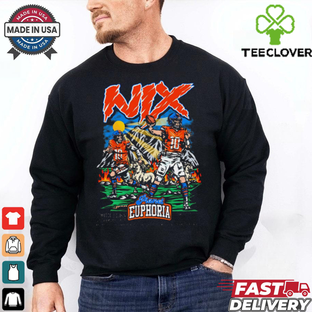 Official Bo Nix Denver Broncos NFL Planet Euphoria Art t shirt Official Bo Nix Denver Broncos NFL Planet Euphoria Art t shirt