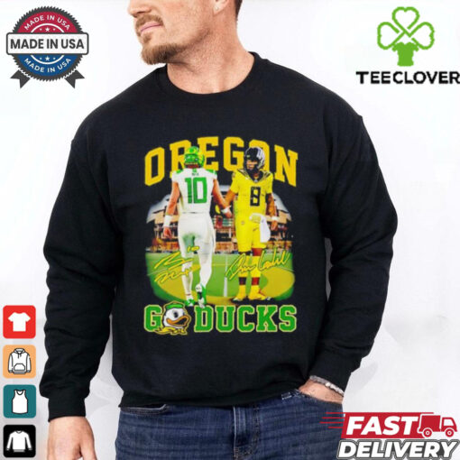 Official Bo Nix and Dillon Gabriel Oregon Ducks go Ducks signatures shirt
