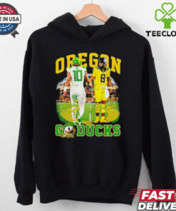 Official Bo Nix and Dillon Gabriel Oregon Ducks go Ducks signatures shirt
