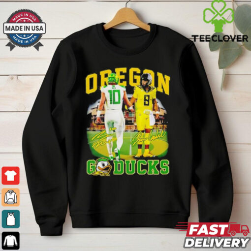 Official Bo Nix and Dillon Gabriel Oregon Ducks go Ducks signatures shirt