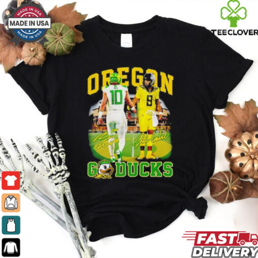 Official Bo Nix and Dillon Gabriel Oregon Ducks go Ducks signatures shirt